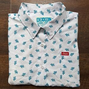 Dixxon Flannel Company Party Cactus WOMENS XL Short Sleeve Button Shirt